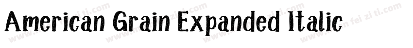 American Grain Expanded Italic字体转换